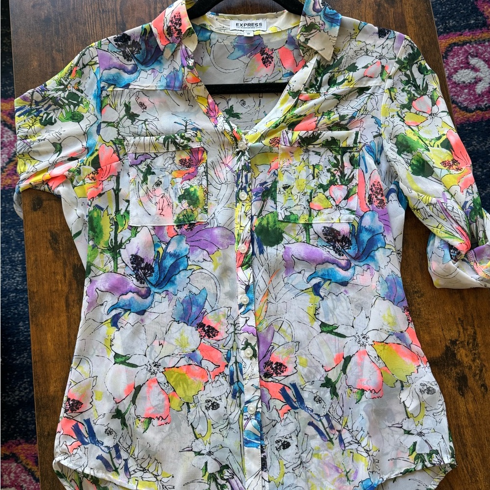 Express Floral Portofino Shirt
